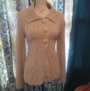 Vtg Acrylic Bell Sleeve Cardigan size Medium